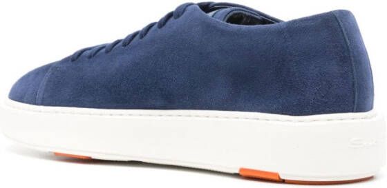 Santoni Suède sneakers Blauw