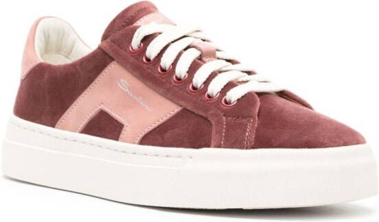 Santoni Suède sneakers Roze