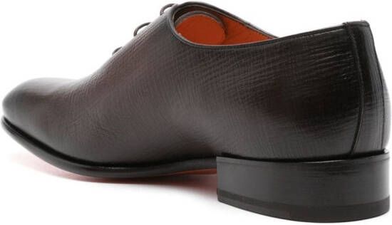 Santoni Leren Oxford schoenen Bruin