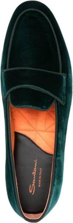 Santoni Fluwelen slippers Groen