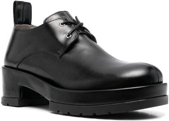 SAPIO Oxford schoenen met blokhak Zwart