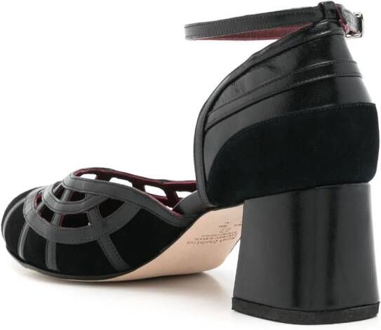 Sarah Chofakian Abbie leren sandalen Zwart