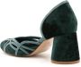 Sarah Chofakian Albert 55 fluwelen pumps Groen - Thumbnail 3