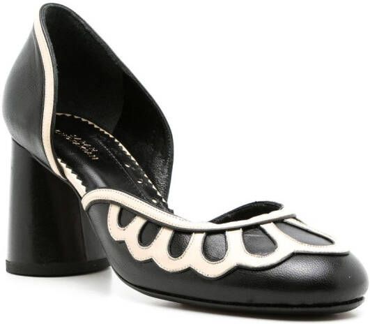 Sarah Chofakian Alexis pumps met ronde teen Zwart