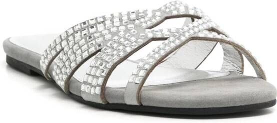 Sarah Chofakian Alix sandalen verfraaid met kristallen Grijs