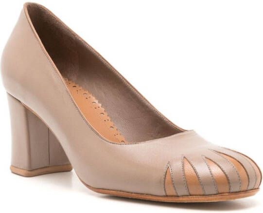 Sarah Chofakian Andy Warhol 55 leren pumps Beige