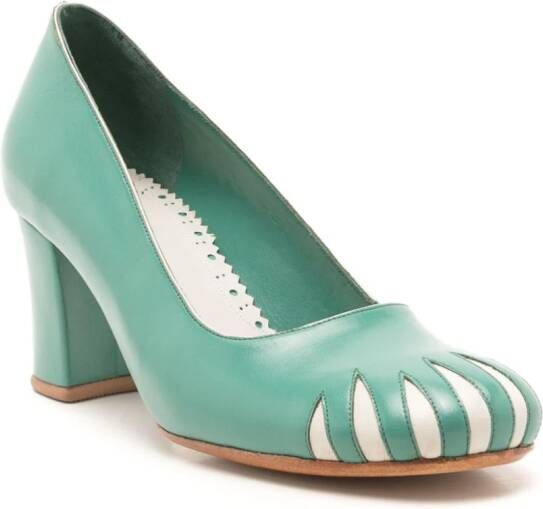 Sarah Chofakian Andy Warhol 55 leren pumps Groen