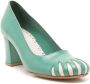 Sarah Chofakian Andy Warhol 55 leren pumps Groen - Thumbnail 2