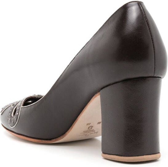 Sarah Chofakian Audrey leren pumps Bruin