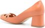 Sarah Chofakian Audrey leren pumps Oranje - Thumbnail 3