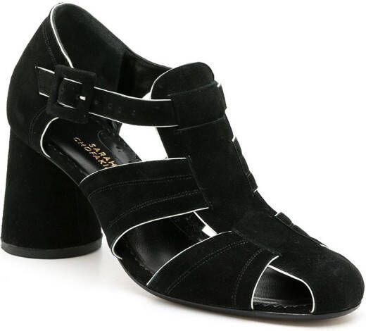 Sarah Chofakian Austin uitgesneden sandalen Zwart