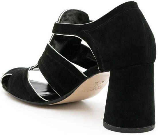 Sarah Chofakian Austin uitgesneden sandalen Zwart