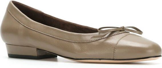 Sarah Chofakian ballerinas met ronde neus Beige