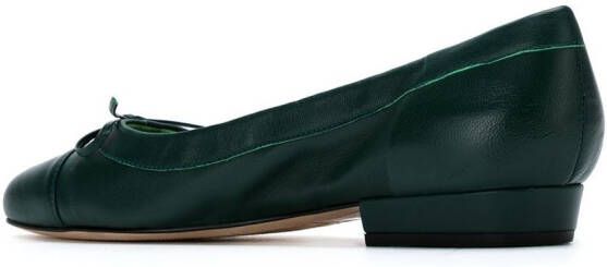 Sarah Chofakian ballerinas met strik Groen