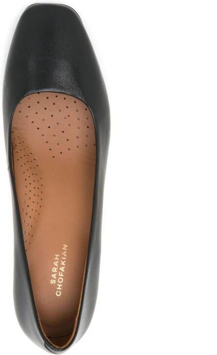 Sarah Chofakian Beauvoir leren pumps Zwart