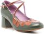 Sarah Chofakian Belis pumps met colourblock Groen - Thumbnail 2