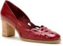 Sarah Chofakian Belle Epoque leren pumps Rood - Thumbnail 2