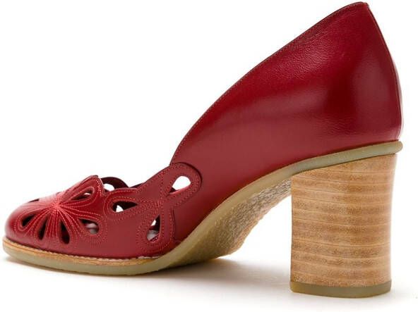 Sarah Chofakian Belle Epoque leren pumps Rood