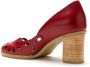 Sarah Chofakian Belle Epoque leren pumps Rood - Thumbnail 3