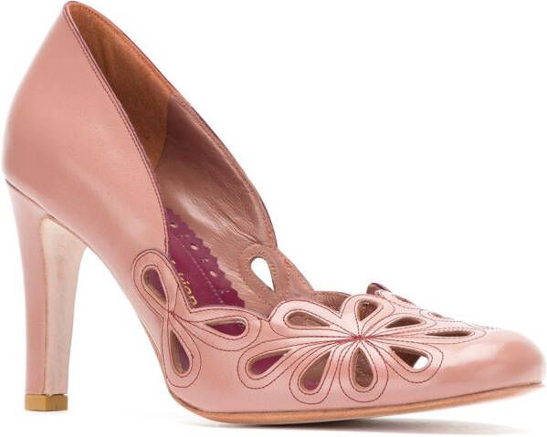 Sarah Chofakian Belle Epoque leren pumps Roze