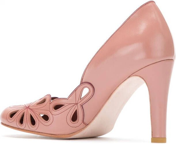 Sarah Chofakian Belle Epoque leren pumps Roze