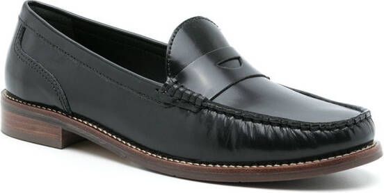 Sarah Chofakian Brighton leren loafers Zwart