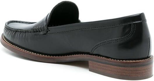 Sarah Chofakian Brighton leren loafers Zwart