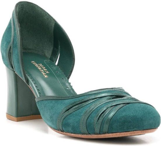 Sarah Chofakian Brive leren pumps Groen