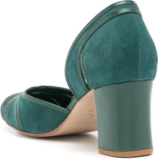 Sarah Chofakian Brive leren pumps Groen