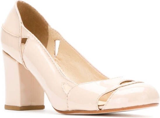 Sarah Chofakian Bruxelas lakleren pumps Beige