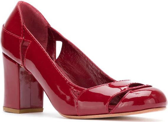 Sarah Chofakian Bruxelas lakleren pumps Rood