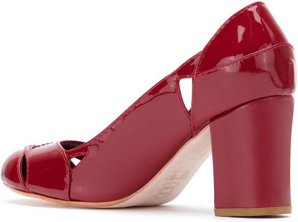 Sarah Chofakian Bruxelas lakleren pumps Rood