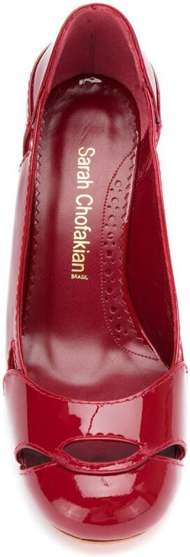 Sarah Chofakian Bruxelas lakleren pumps Rood