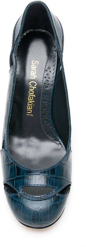 Sarah Chofakian Bruxelas leren pumps Blauw