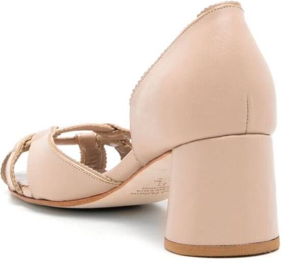 Sarah Chofakian Carrie pumps met open teen Beige