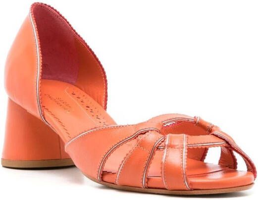 Sarah Chofakian Carrie sandalen met gewelfde afwerking Oranje