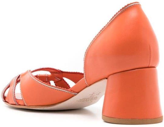 Sarah Chofakian Carrie sandalen met gewelfde afwerking Oranje