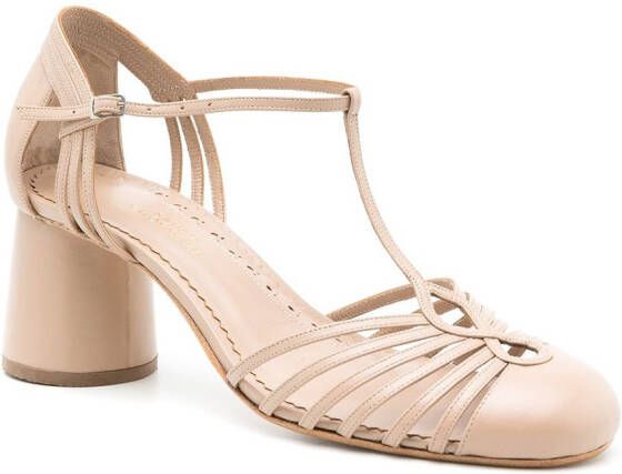 Sarah Chofakian Chamonix leren sandalen Beige