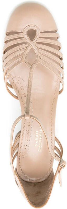 Sarah Chofakian Chamonix leren sandalen Beige