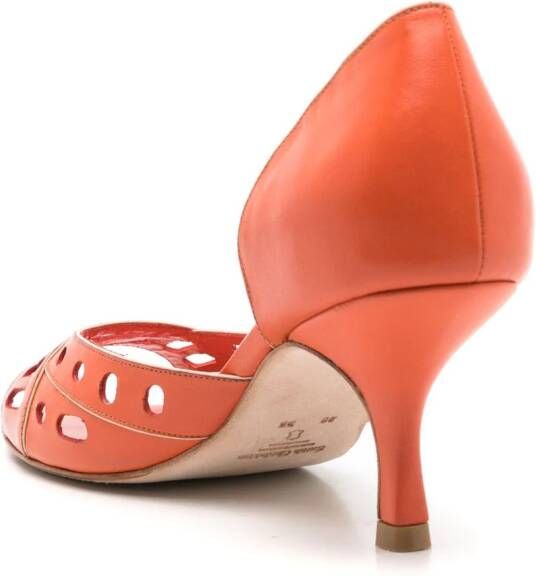 Sarah Chofakian Chanbon pumps met open neus Oranje