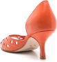 Sarah Chofakian Chanbon pumps met open neus Oranje - Thumbnail 3