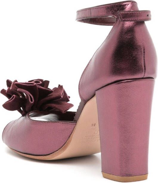Sarah Chofakian Chantilly sandalen met metallic-effect Paars
