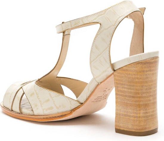 Sarah Chofakian Chemisier leren sandalen Beige