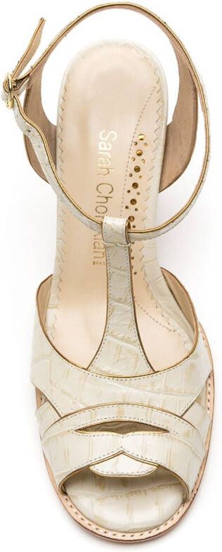 Sarah Chofakian Chemisier leren sandalen Beige