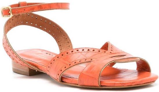 Sarah Chofakian Chemisier sandalen met open neus Oranje