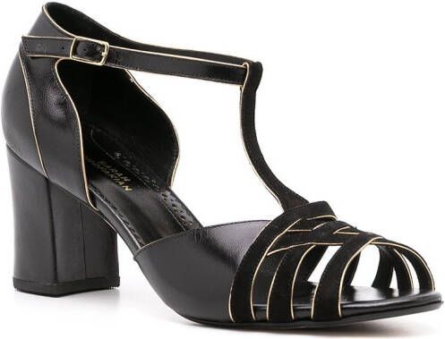 Sarah Chofakian Chiara leren sandalen Zwart