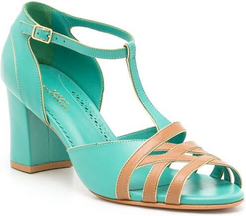 Sarah Chofakian Chiara sandalen met colourblocking Blauw