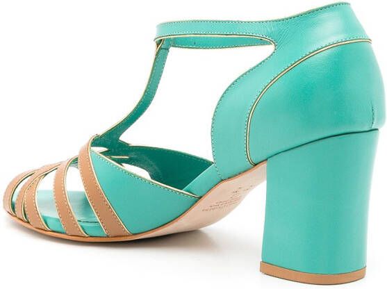 Sarah Chofakian Chiara sandalen met colourblocking Blauw