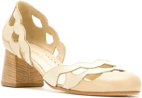 Sarah Chofakian Circus leren pumps Beige