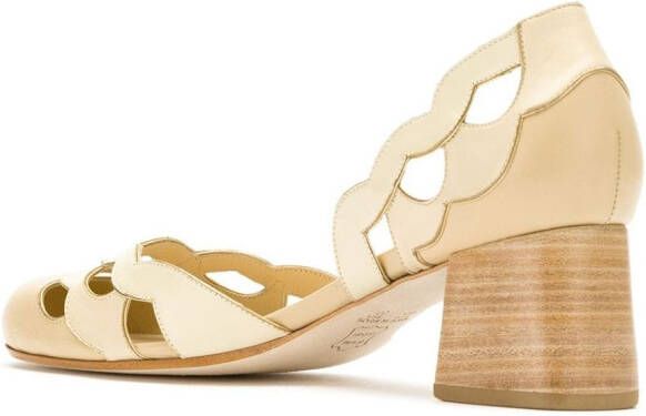 Sarah Chofakian Circus leren pumps Beige